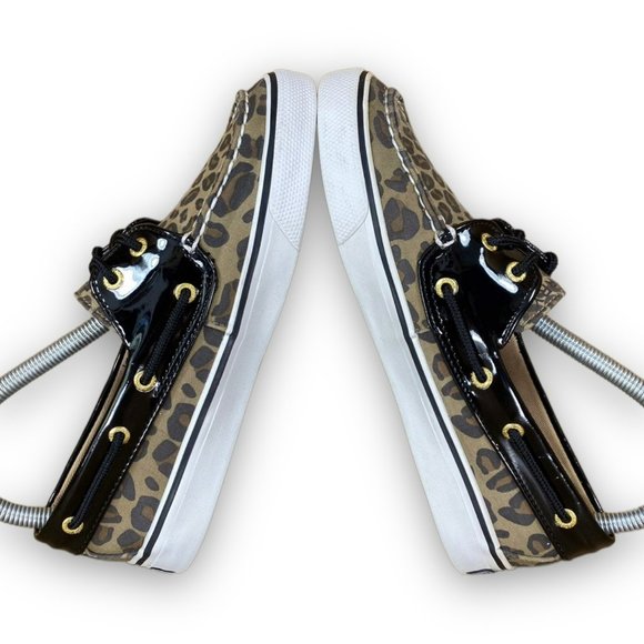 Sperry Biscayne Leopard Boat Shoes 9771577 Top Sider Slip On Multicolor Women 6M - Picture 6 of 8